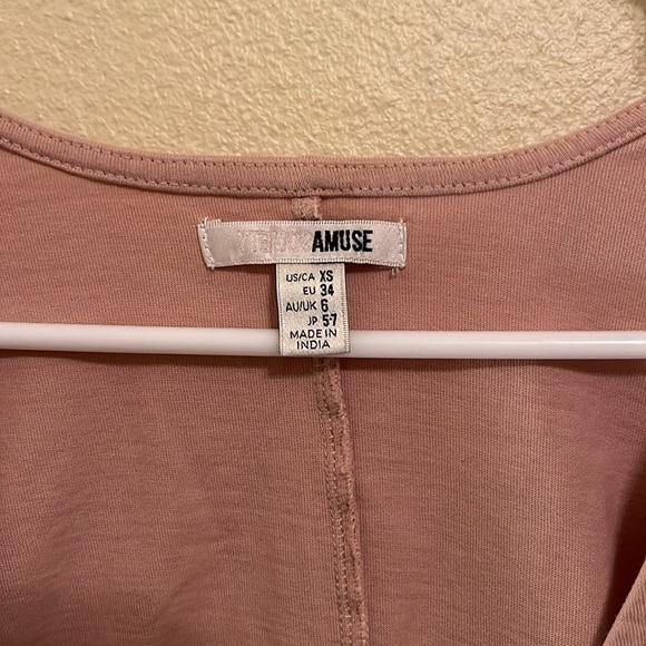 🩰 AMUSE SOCIETY 🩰 Pink Balletcore long sleeve top - Picture 4 of 4